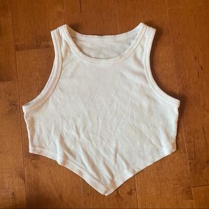 White ribbed tank top